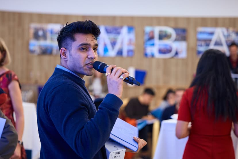 Speaking at the IMD MBA fair